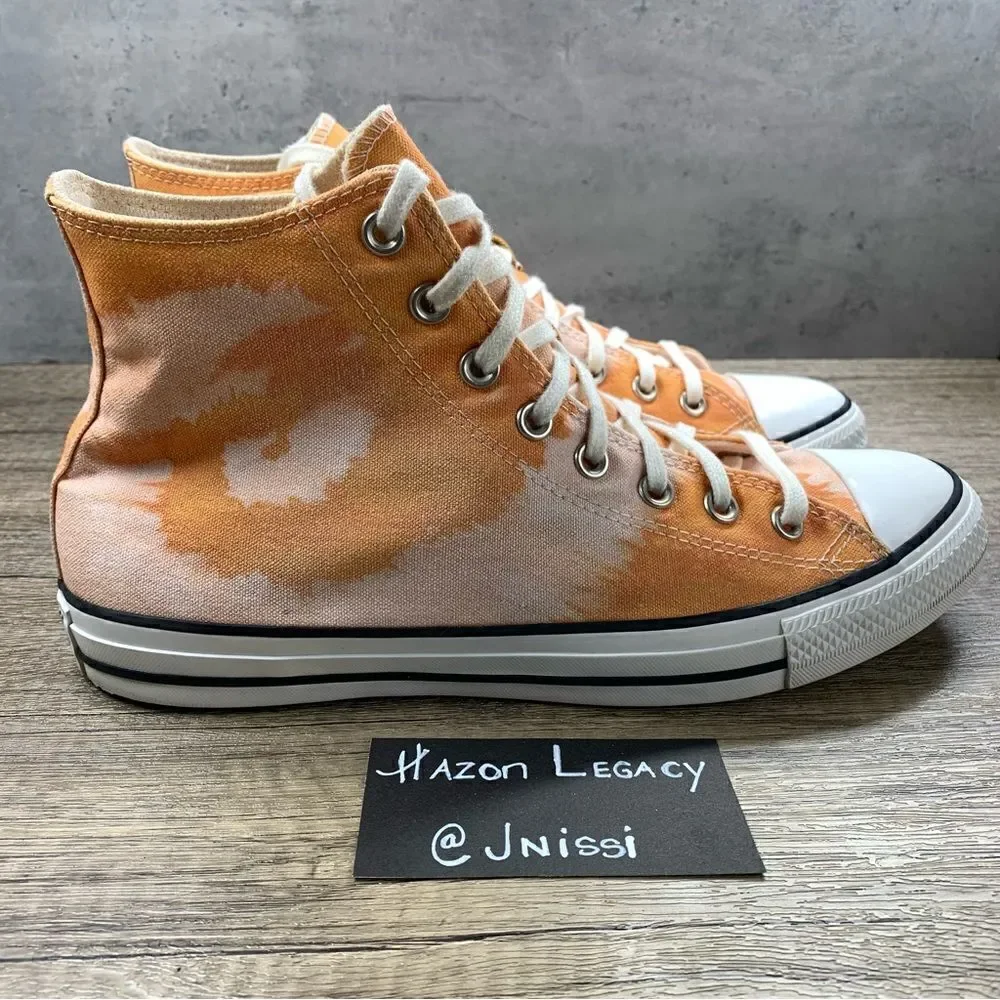 ‎Converse Chuck Taylor All Star~Women’s~Tie Dye Orange~Canvas Sneakers~Size 11.5